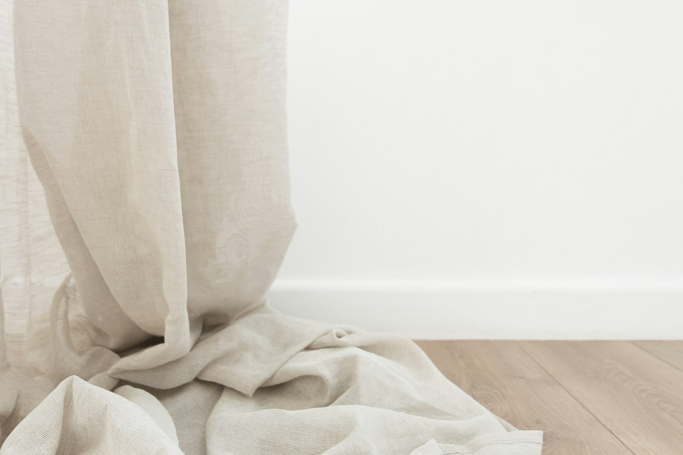 Beige linen fabric
